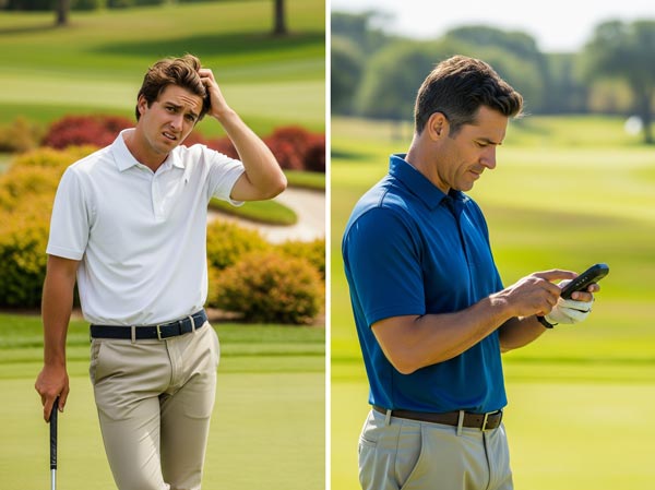 without vs with launch monitor